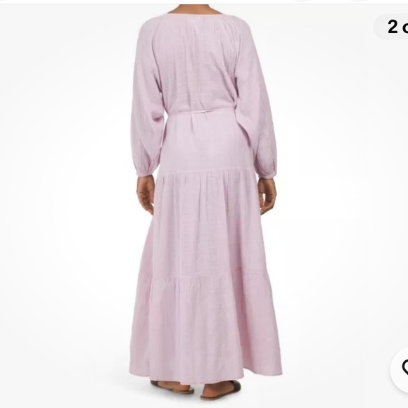 L*Space NWT Lilac Napali Button Down Maxi Dress Oversized Size Small - Picture 9 of 16